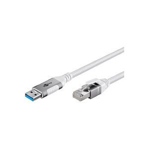 Goobay Ethernet-Kabel USB-A 3.2 Gen1 Stecker > RJ-45 Stecker, LAN-Adapter