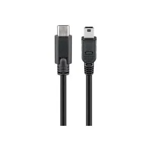 Goobay USB 2.0 Kabel, USB-C Stecker > Mini-USB Stecker, Adapter