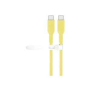 Goobay USB 2.0 Silikonkabel gelb, USB-C Stecker > USB-C Stecker