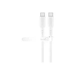Goobay USB 2.0 Silikonkabel weiß, USB-C Stecker > USB-C Stecker