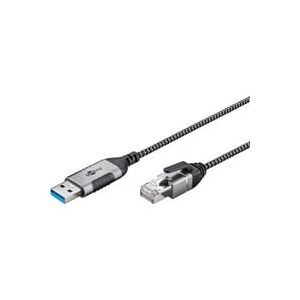 Goobay Ethernet-Adapterkabel USB-A 3.2 Gen1 > RJ-45, Slim