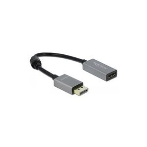 Delock 66436 DisplayPort / HDMI Adapter [1x DisplayPort Stecker - 1x HDMI-Buchse] Schwarz, Grau 0.20 m