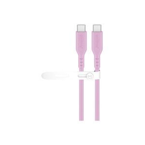 Goobay USB 2.0 Silikonkabel pink, USB-C Stecker > USB-C Stecker