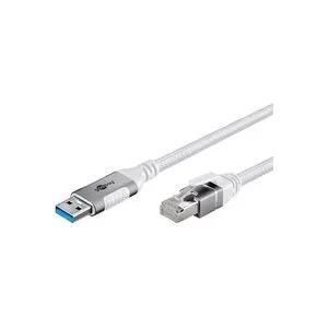 Goobay Ethernet-Kabel USB-A 3.2 Gen1 Stecker > RJ-45 Stecker, LAN-Adapter