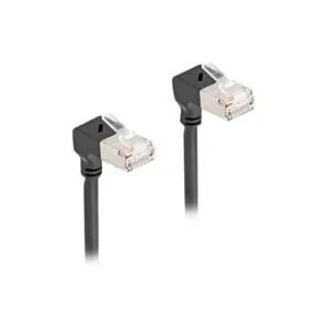 Delock Patchkabel RJ-45 Cat.6a S/FTP, Slim 90° gewinkelt