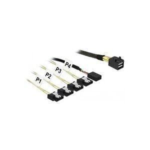 Delock Adapterkabel Mini SAS HD SFF-8643 > 4x SATA 7Pin