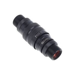 Alphacool Eiszapfen Schnellverschlusskupplungsset mit Doppel Schottverschraubung G1/4 IG - Deep Black, Verbindung
