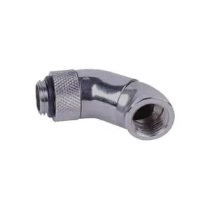 Alphacool HF Winkeladapter Doppel-45° drehbar G1/4 AG auf G1/4 IG - Chrome, Verbindung