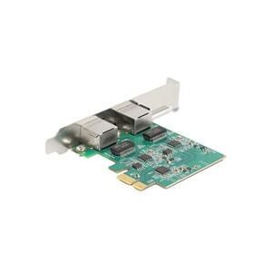 Delock Netzwerkkarte 2x RJ45 2.5 Gbps PCI-Express x1