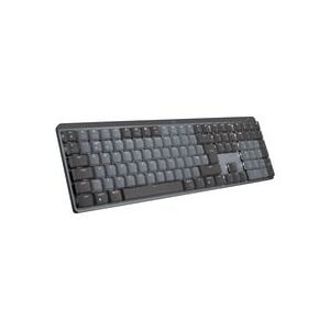 Logitech MX Mechanical (Tacticle Quiet) Bluetooth®, Funk Tastatur Deutsch, QWERTZ Graphit Abnehmbares Kabel, Beleuchtet,