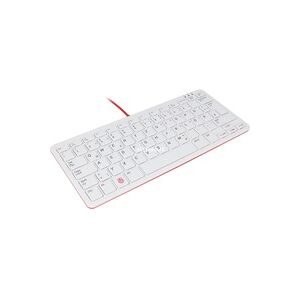 Raspberry Pi® Raspberry Tastatur weiß USB-Tastatur Deutsch, QWERTZ, Windows® Weiß-Rot USB-Hub