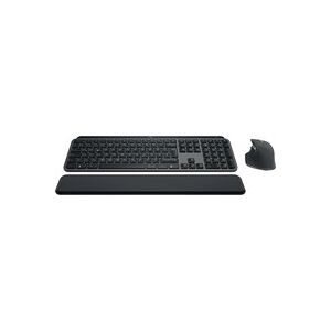 Logitech MX Keys S Combo Bluetooth® Tastatur, Maus-Set Beleuchtet, Ergonomisch, Multipair-Funktion, Handballenauflage