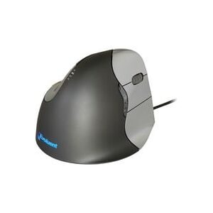 Evoluent Vertical Mouse 4 VM4R Ergonomische Maus Optisch Ergonomisch Schwarz, Silber