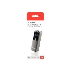 Verbatim Charge ´n´ Go Powerbank 27000 mAh QC 3.0 Li-Ion Grau Statusanzeige