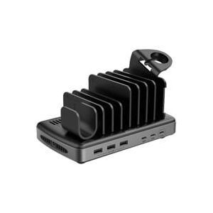 Lindy 160W 6 Port USB-Ladestation, 3x USB-A + 3x USB-C