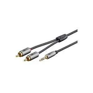 Goobay Plus Audio Adapterkabel AUX 3,5mm Klinke > Stereo-Cinch Stecker
