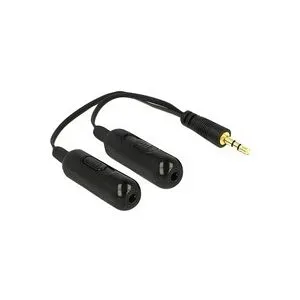 Delock Audiokabel 3,5mm (Stecker) > 2x 3,5mm (Buchse)