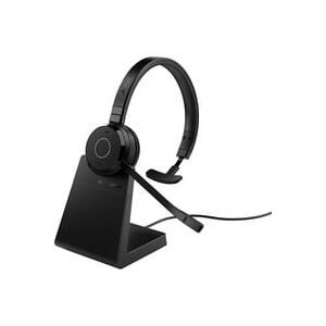 Jabra Evolve 65 TE Link390a UC Mono On Ear Headset Bluetooth® Schwarz Headset, Batterieladeanzeige, Mono Computer
