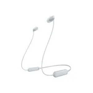 Sony WI-C100 In Ear Headset Bluetooth® Stereo Weiß Headset, Klang-Personalisierung, Lautstärkeregelung, Nackenband,