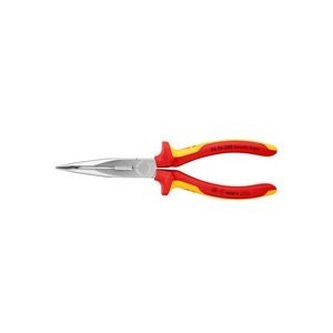Knipex 26 26 200 VDE Flachrundzange 45° gebogen Vanadium Elektrostahl 200 mm