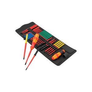 Wera 05006617001 VDE Bit-Schraubendreher 26teilig Kreuzschlitz Phillips, Kreuzschlitz Pozidriv, TORX, Innen-Sechskant,