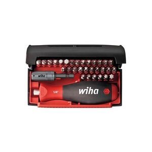 Wiha Wiha 34686, 12,5 cm, 382 g, Black,Red, Schwarz/Rot 34686 Bit-Set 32teilig Schlitz, Kreuzschlitz Phillips,