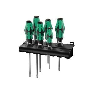 Werkstatt Schraubendreher-Set 6teilig Wera 334/6 Schlitz, Kreuzschlitz Phillips