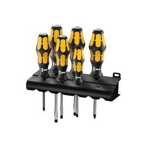 Wera 932/6 Werkstatt Schraubendreher-Set 6teilig Schlitz, Kreuzschlitz Phillips