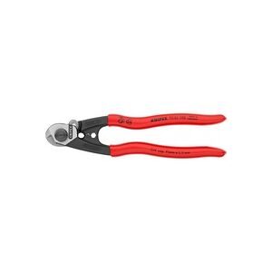 Knipex 95 61 190 Drahtseilschere Geeignet für (Abisoliertechnik) Alu- und Kupferkabel, ein- und mehrdrähtig, mittelharte