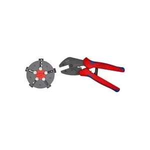 Knipex MultiCrimp 97 33 02 Crimpzange Unisolierte, offene Steckverbinder, Isolierte Kabelschuhe, Isolierte