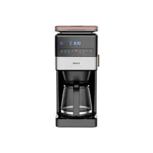Krups KRUPS - KM 8428 Grind Aroma XL - Kaffee-Vollautomat Kaffeemaschine Schwarz, Silber Fassungsvermögen Tassen=18 mit