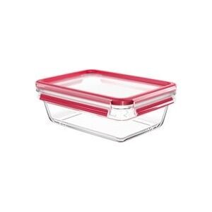Emsa - Dose Glas Clip&amp Close rechteckig 1.3l N1041000, 1.3L, Transparent