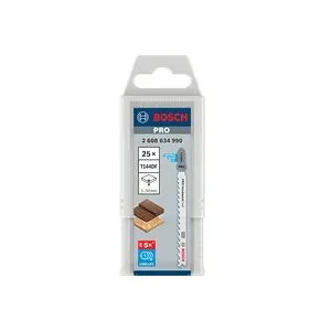 Bosch Accessories 2608634990 Stichsägeblatt T 144 DF Speed for Hard Wood, 25er-Pack 25 St.