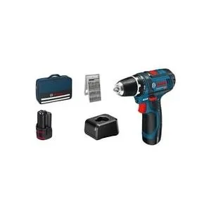 Bosch Professional Akku-Bohrschrauber GSR 12V-15 Set 2x2,0Ah, GAL12V-20, Zubehör 25tlg,Tasche 060186810H
