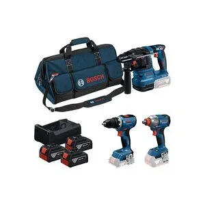 Bosch Professional GSR + GDX + GBH + 3x5.0Ah + GAL 12V/18V-80 0615A50093 Werkzeugset
