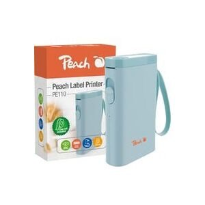 Peach Etikettendrucker  blau  platzsparend und kabellos  überall Ordnung schaffen  PE110-bl
