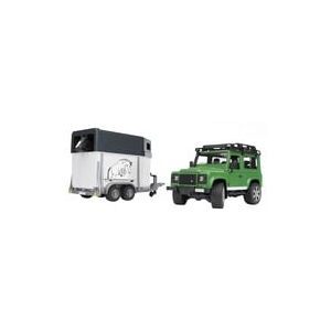 bruder ® Land Rover Defender mit Pferdeanhänger 02592