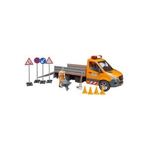 BRUDER MB Sprinter Kommunal mit Fahrer, Light- und Sound-Modul und Zubehör
