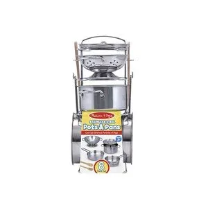 Spin Master Melissa & Doug - Edelstahl Topfset, Spielküche