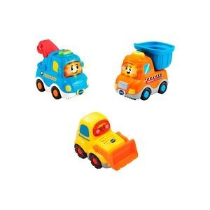 3er Set Baustellenfahrzeuge (Abschleppfahrzeug, Kipplaster, Bulldozer)