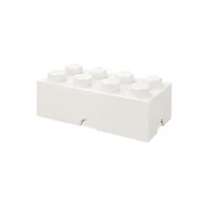 Room Copenhagen - Stapelbare Aufbewahrungsbox mit 8 Noppen weiss, Weissgold