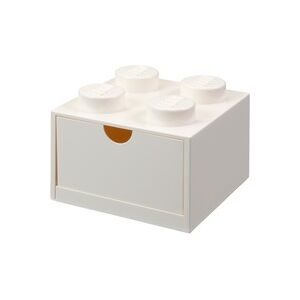 Lego Box mit Schublade Weiss | 11.3 × 15.8 × 15.8 cm | 2.9 l