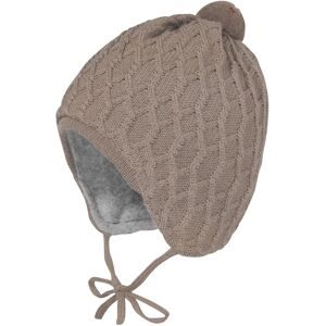 Woll-Strickmütze mit Bommel