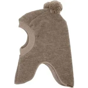 Wollfleece-Schlupfmütze mit Bommel