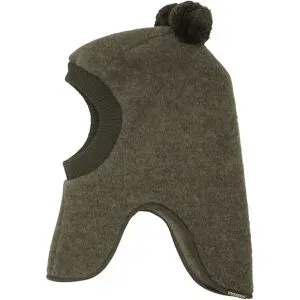 Wollfleece-Schlupfmütze mit Bommel