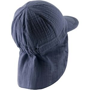 Sterntaler Musselin-Schirmmütze mit Nackenschutz blau