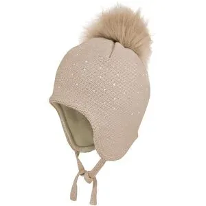 Winter-Strickmütze Perlen Fake Fur