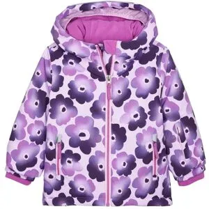 Winterjacke mit Kapuze Blumen