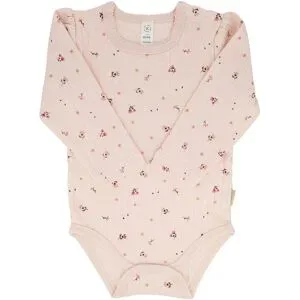 Body langarm Blumen Rippqualität