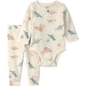 2-tlg. Set Body langarm und Jogginghose Dinos Rippqualität
